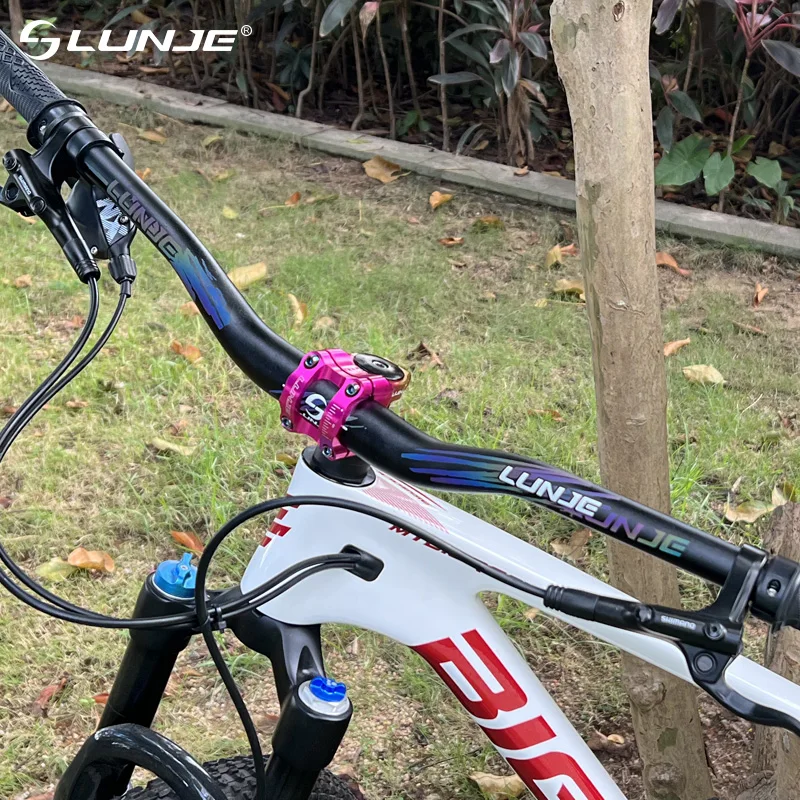 LUNJE المقود 780 مللي متر سبائك الألومنيوم الجبلية المقود 31.8 ابتلاع مقود مع علامات عاكسة 35/55/120 مللي متر ارتفاع