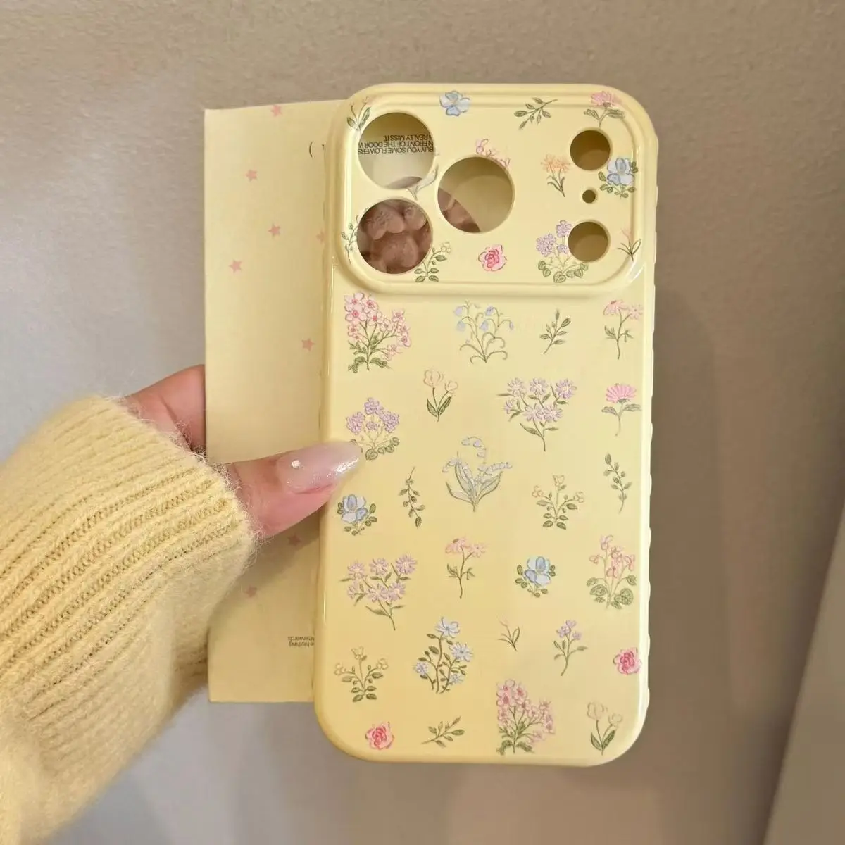 Sommerliche Duftblumen Gelbe Handyhülle für iPhone 17 16 Pro Max 15 14 Plus 13 12 11 14 15 16 17 Stoßfeste Weiche Schutzhülle