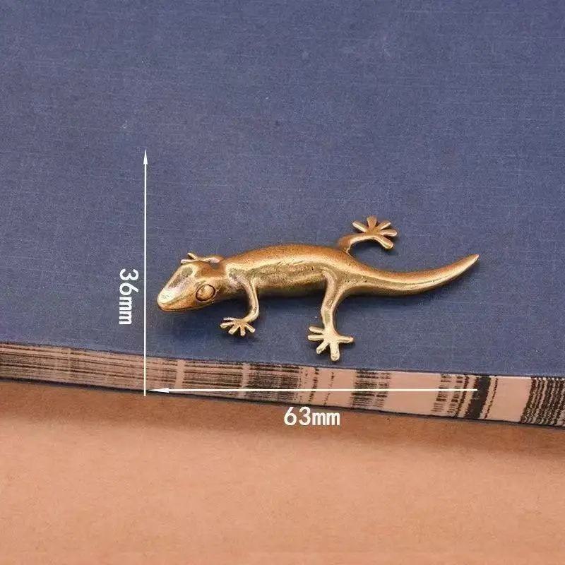 Vintage-Gecko-Statue aus Legierung, Heim- und Schreibtischdekoration, Tierornamente, realistische Gecko-Statue, Kunsthandwerk, kleine Geschenkidee – Detail 6