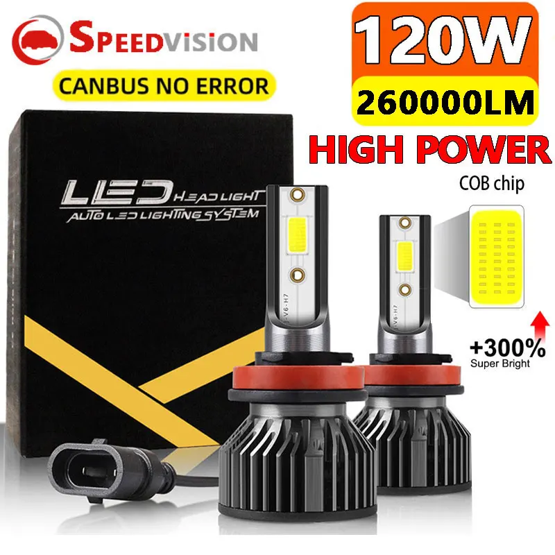 

H7 H4 LED Headlight H11 H1 H3 H8 HB3 9005 HB4 9006 LED Lights for Car 12V 24V 6000K H9 H13 880 881 Auto Lamp Bulb Fog Light