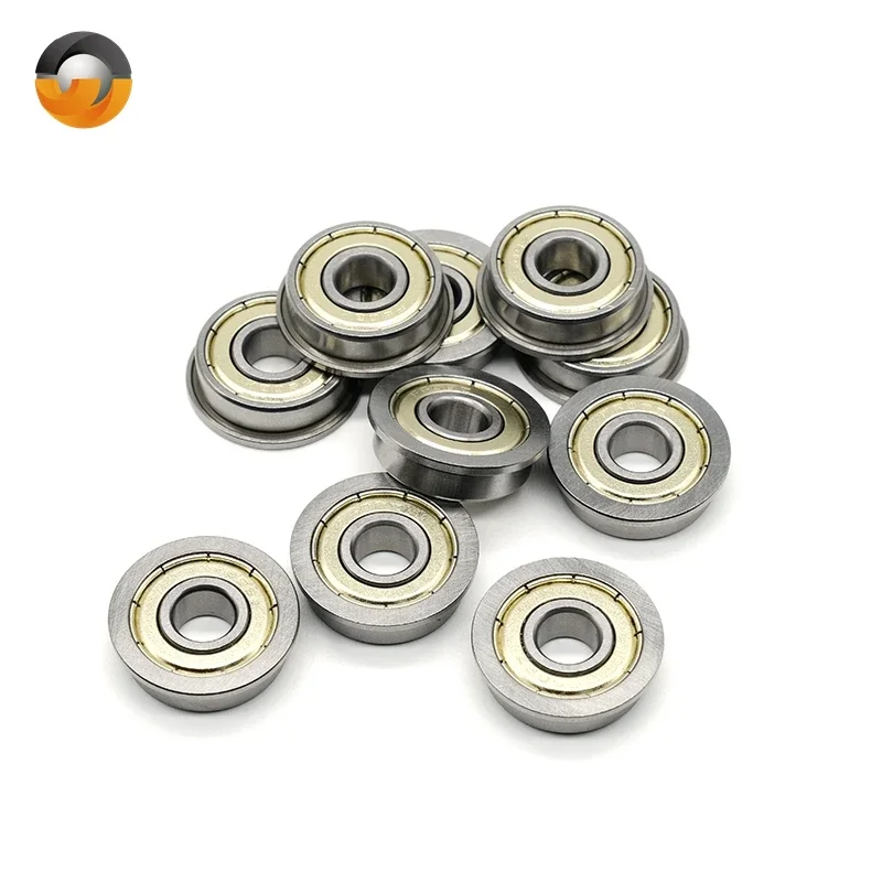 4PCS Flange Bearing F635ZZ 5*19*6mm chrome steel Metal Sealed High speed Mechanical equipment parts