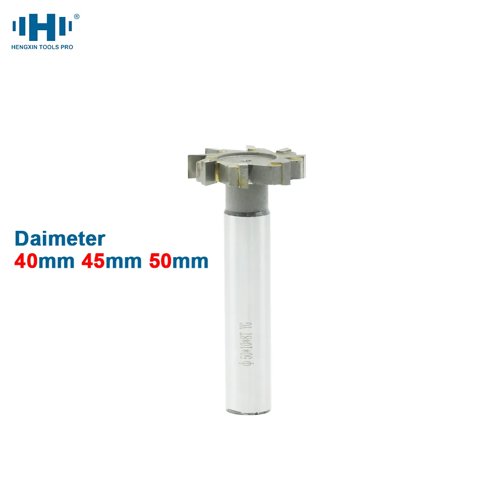 

HENGXIN Welded Alloy T Slot Milling Cutter Tungsten Tipped Carbide daimeter D40 D45 D50 daimeter 40MM 45MM 50mm inserted