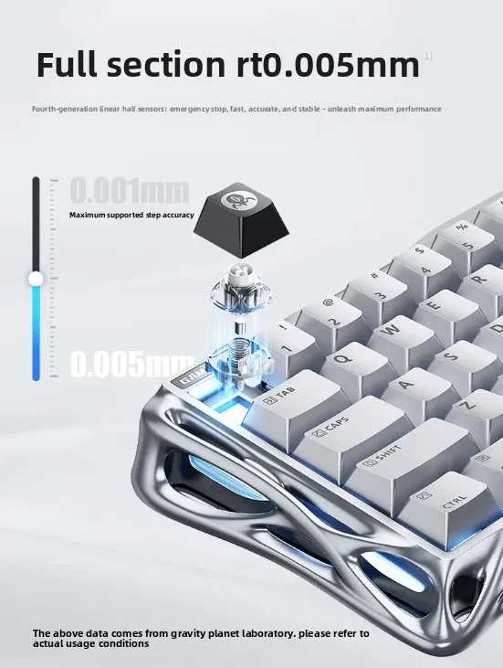GravaStar V60Pro Aluminium Alloy Magnetic Switch E-sports Keyboard RT0.005 8K Gasket Gaming Keyboard Low Delay PC Gamer Gifts - Image 4