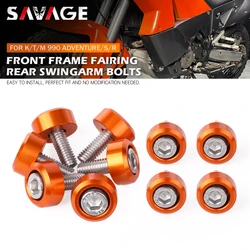 22 sztuk przedni błotnik rama Fairing Screw dla 990 ADVENTURE/S/R 2006-2013 ADV akcesoria motocyklowe spryskiwacz do przedniej szyby śruby M6