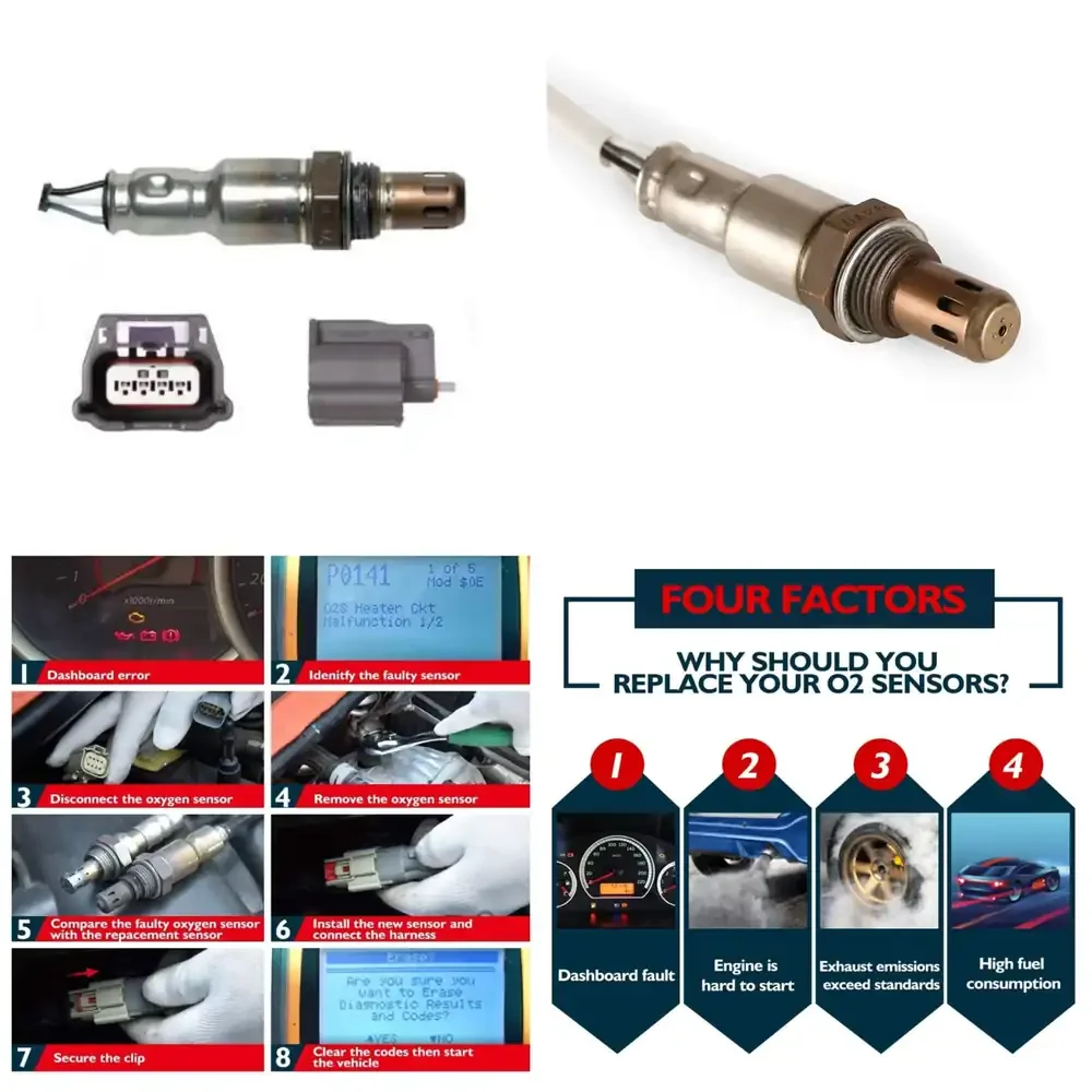 Sensor de Oxígeno para Nissan 226A01KT0A 226A0-1KT0A, Pieza de Repuesto Automotriz para el Sistema de Escape, Sensor de Control de Emisiones