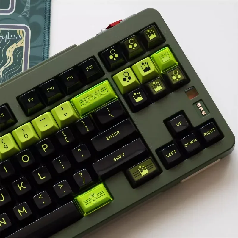 TOXIC Keycap Set Poison Custom for Mechanical Keyboard Accessory Key Caps ABS Artisan Personalizada Smooth Surface Kepcap Gift