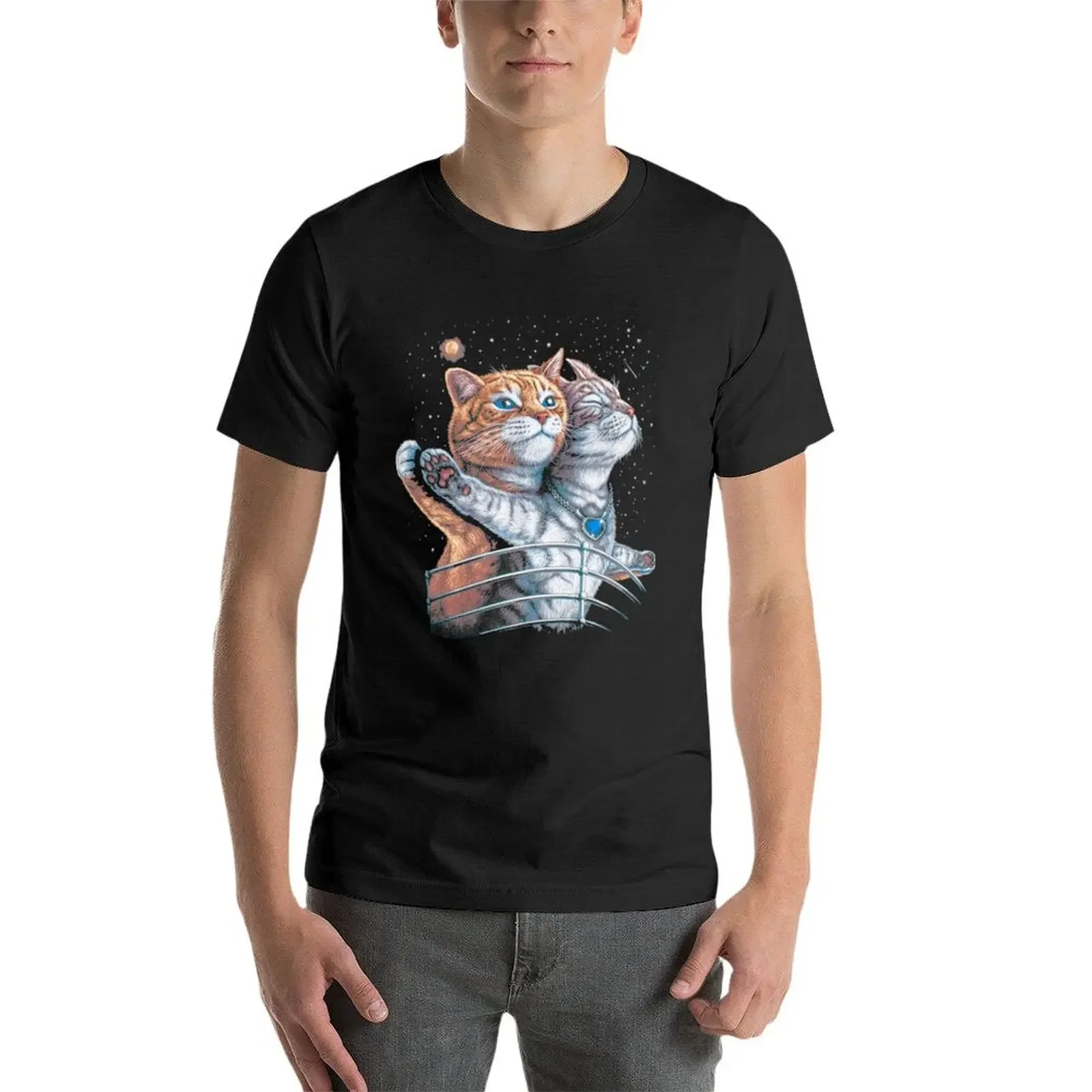 Titanic cats - funny gifts T-Shirt shirts graphic tees custom t shirt kawaii clothes mens graphic t-shirts