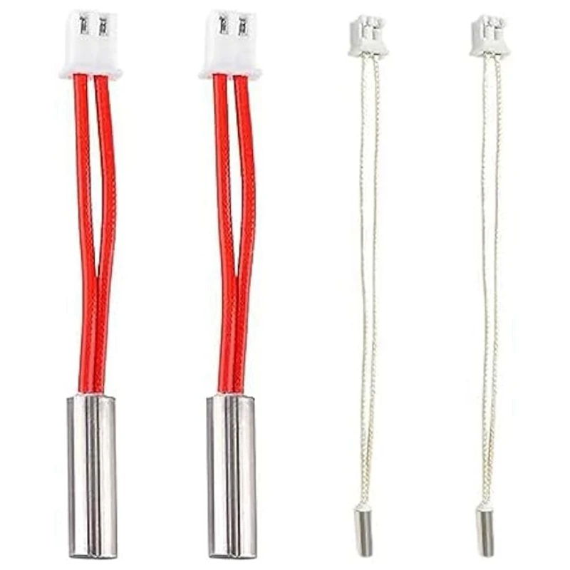 4Pcs Heater Cartridge High Temperature Sensor Heating Tube 24V 50W Thermistor for Neptune 4 Pro/Plus/Max 3D Printer