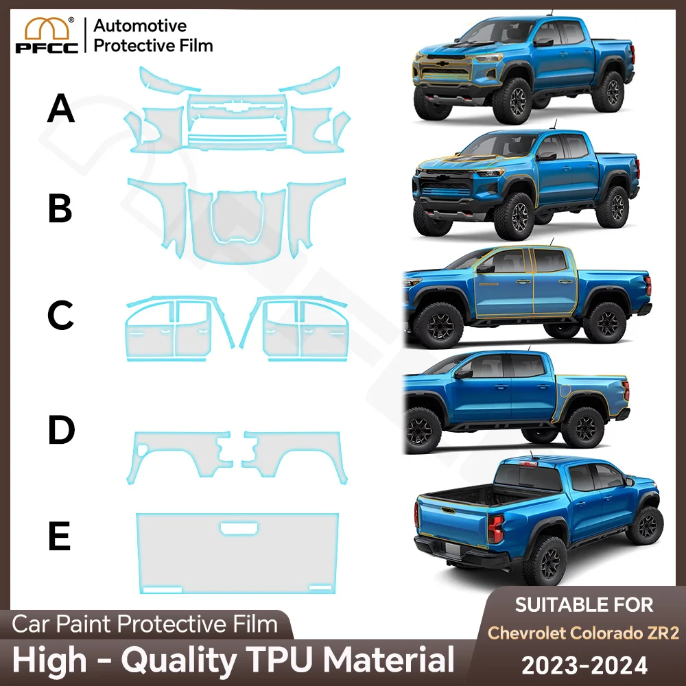 

8.5MIL TPU Car Paint Protection Film For Chevrolet Colorado ZR2 2023 2024 2025 Anti-scratch PPF Transparent Repair Accessories