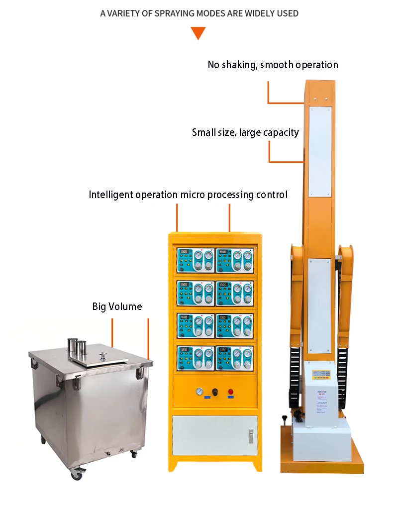 

1.5m stroke Reciprocating machine spraying automatic lifting assembly line Electrostatic plastic powder gun coating manufacturer