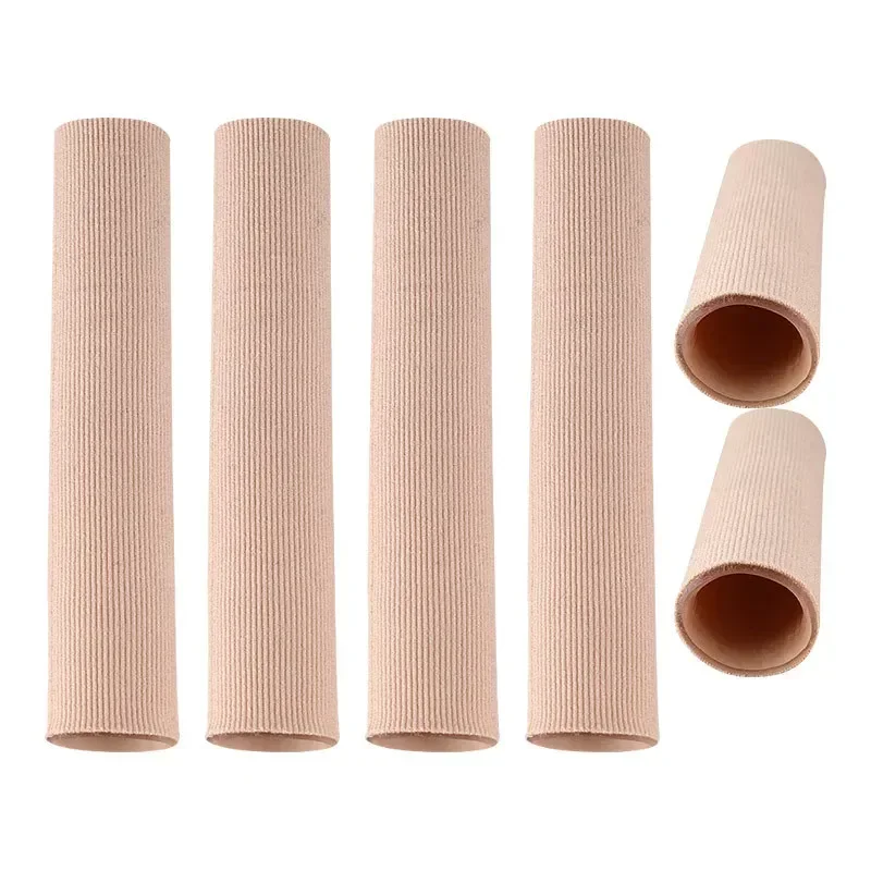 1개 실리콘 커버 절단된 천 소재 발가락 분리기 스페이서 튜브 슬리브 캡 외반증 교정기 망치형 보호대 손가락 발 관리 페디큐어