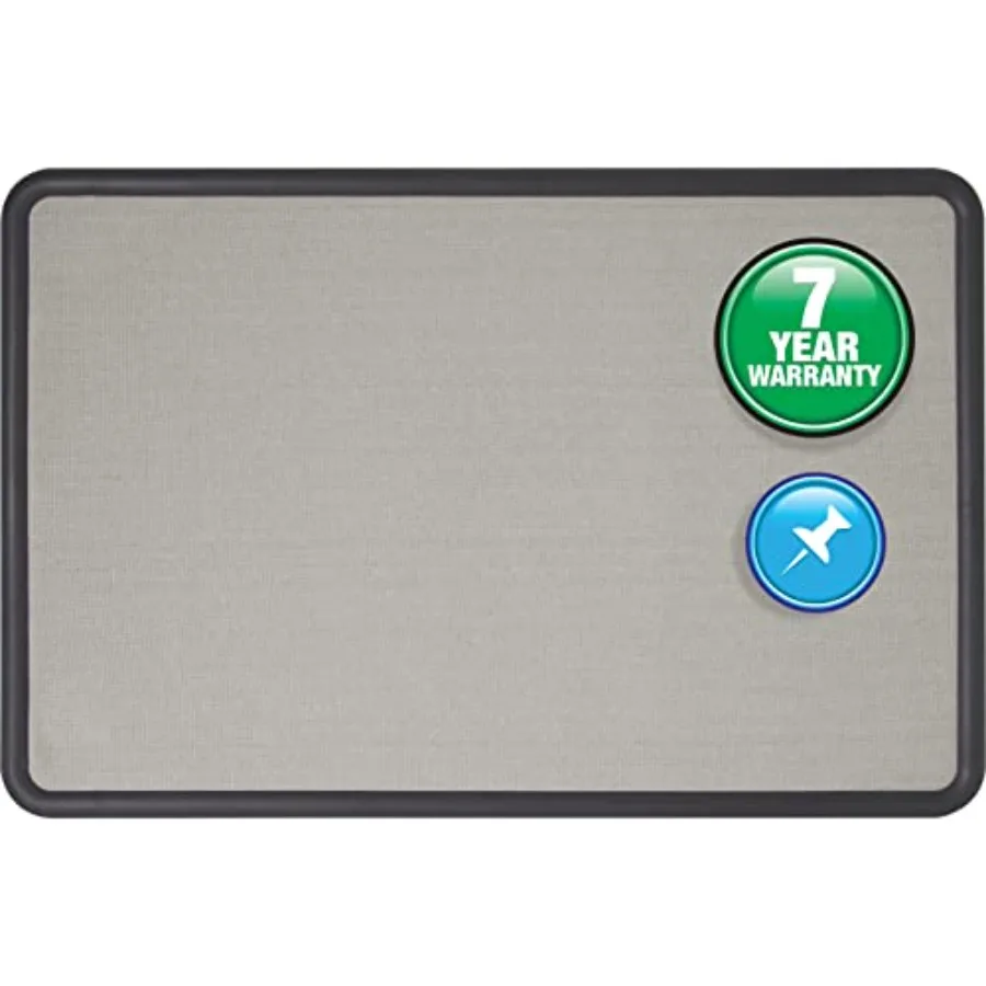 

Тканевая доска для объявлений Contour 4' x 3' с серой рамой и серой тканью