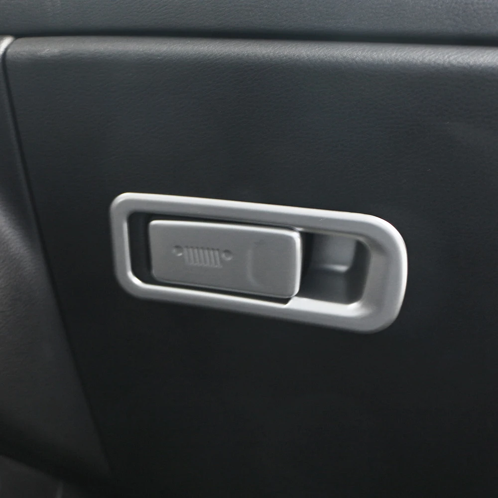 ABS Silver Car Storage Box Handle Trim for Jeep Renegade 2015 2016 2017 2018 2019- 2023 LHD Glove Box Protect Cover Sticker view 6