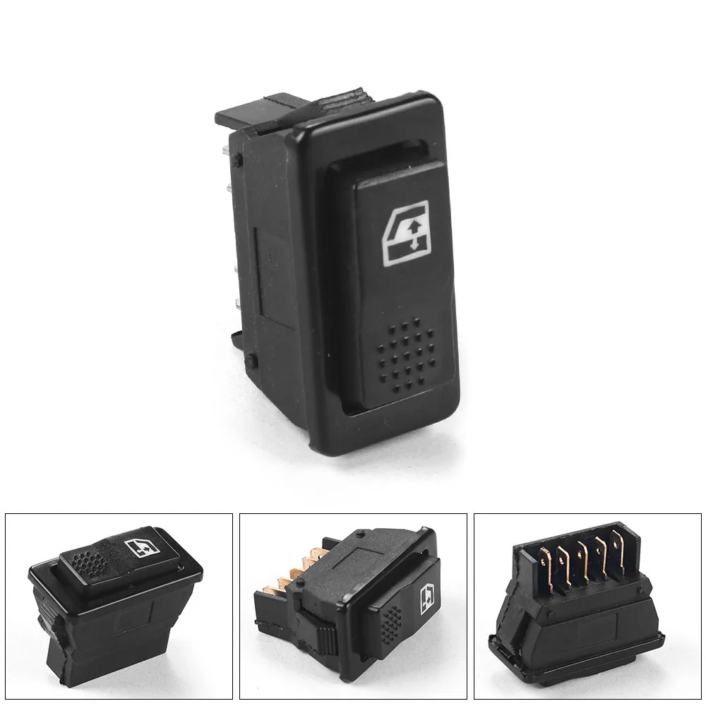 

5-контактный 12-24 В 20 А автомобильный электрический переключатель окна, крышка кнопки, зеленый свет, контроллер мощности, тумблер, универсальные автомобильные аксессуары