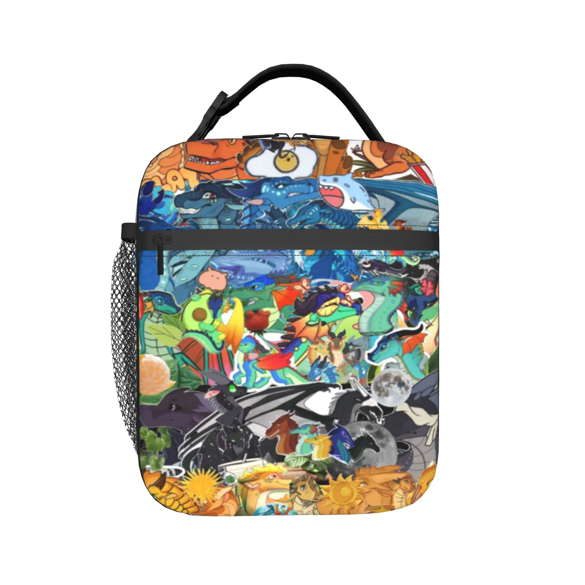 Wing Of Fire dragon Product Insulated Lunch Tote Bag For Work  Food Storage Bag Reusable Cooler Thermal Lunch Boxes