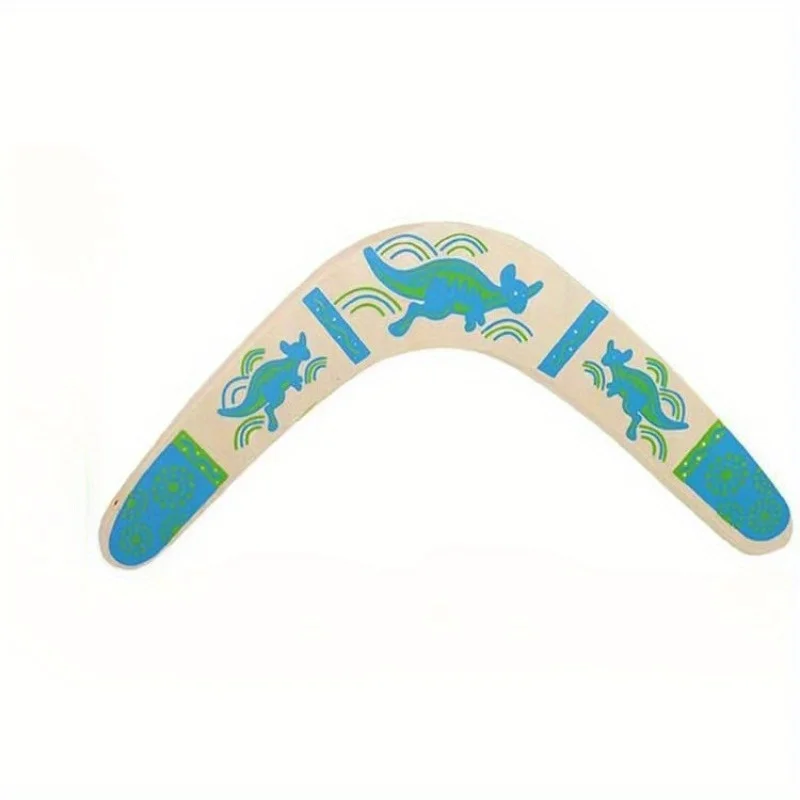 Beginner-Friendly Wooden Boomerang Light Brown Perfect for Outdoor Sports Flying Fun UFO Toy Parent Child Interactive Toys