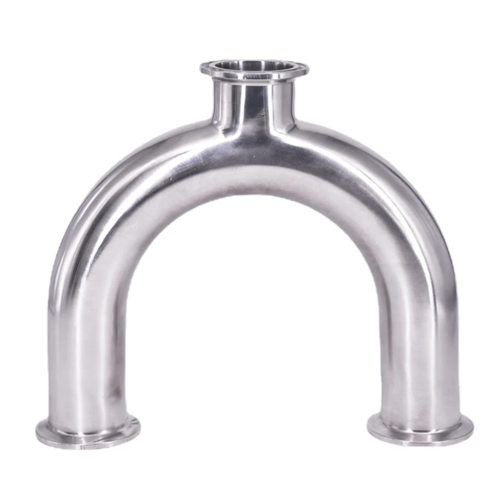 

19 25 32 38 51 63 76mm Pipe 1.5" 2" 3" Tri Clamp U Shaped Return Bend 3 Ways SUS 304 Stainless Sanitary Fitting Spliter Homebrew