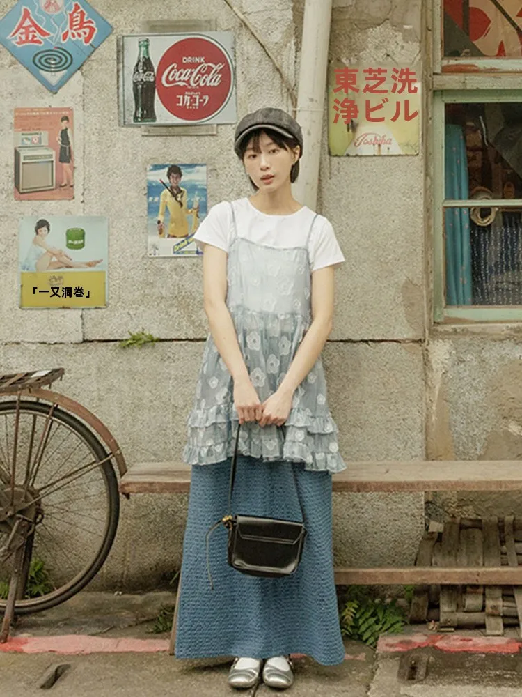 

Новая женская прозрачная кружевная майка QUEENOP для весны и лета, повседневная свободная модель из полиэстера с круглым вырезом, верхняя одежда