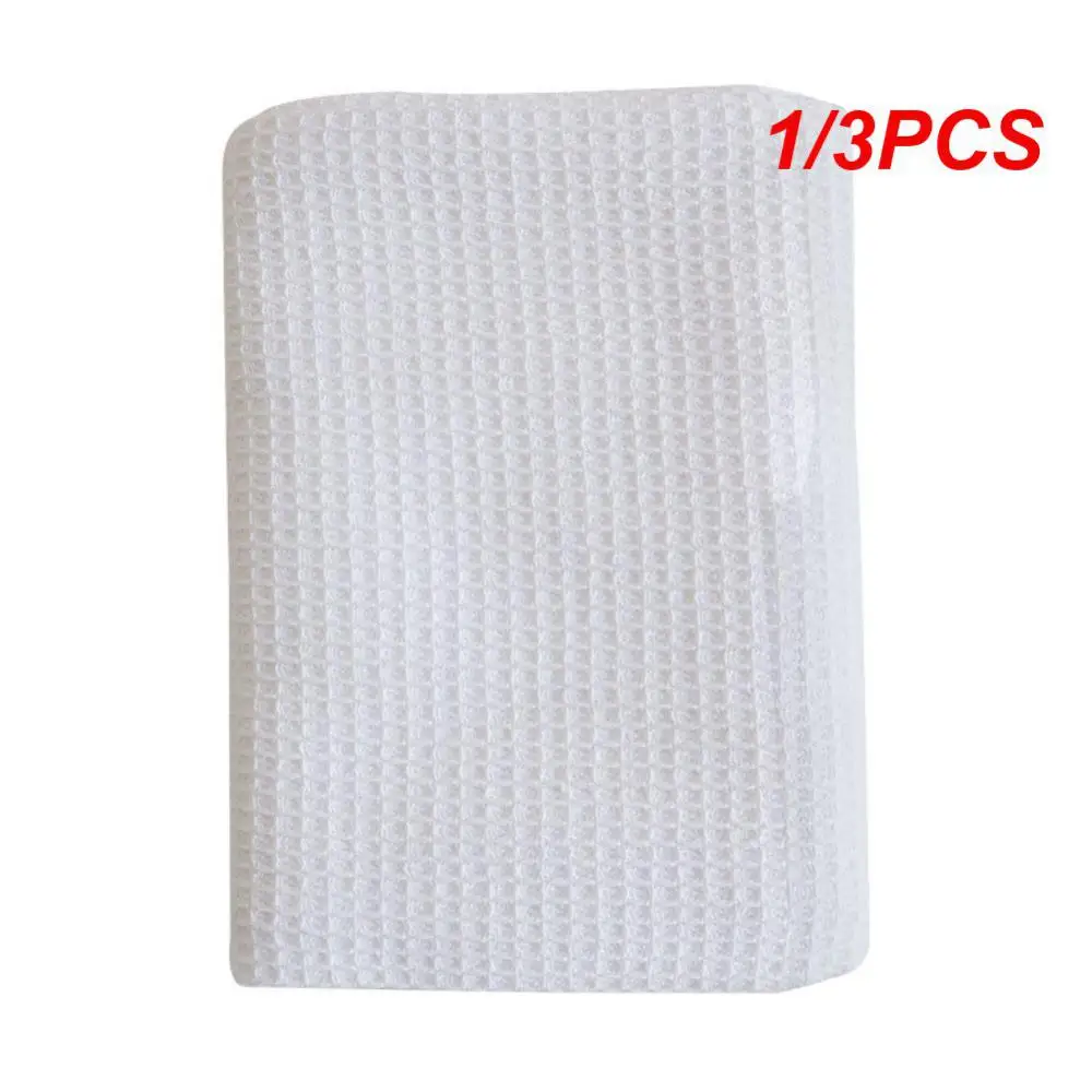 1/3PCS Soft Cotton Dish Rags Waffle Weave Tea Towel Ultra Absorbent Hand Towel Kitchen Towel