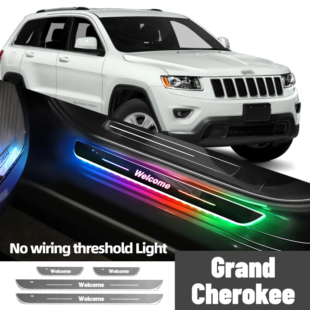 

For Jeep Grand Cherokee WJ WG WH WK WL Car Door Sill Light Customized Logo LED Welcome Threshold Pedal Lamp Accessories