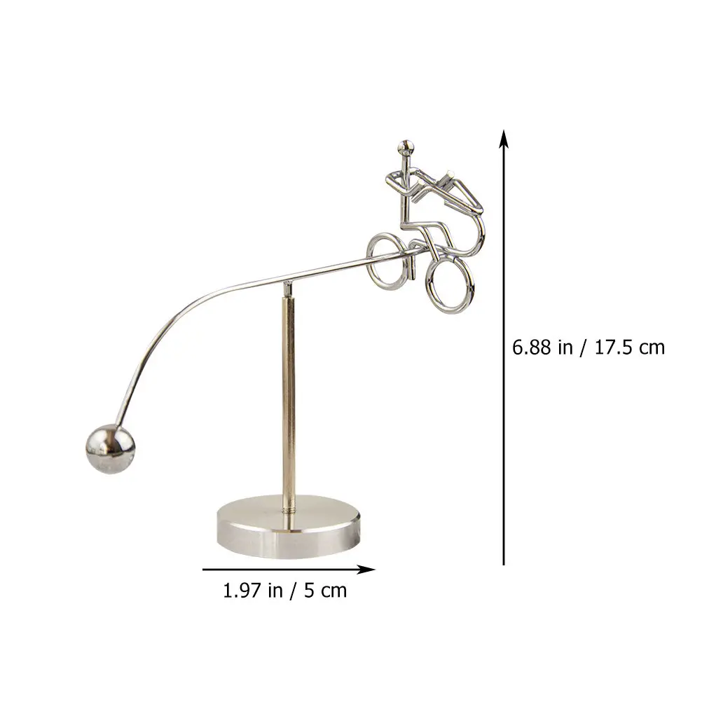 Iron Art Balance Physics Desktop Ornament Durable Smooth Surface Unique Tumbler Decoration Party Living Room