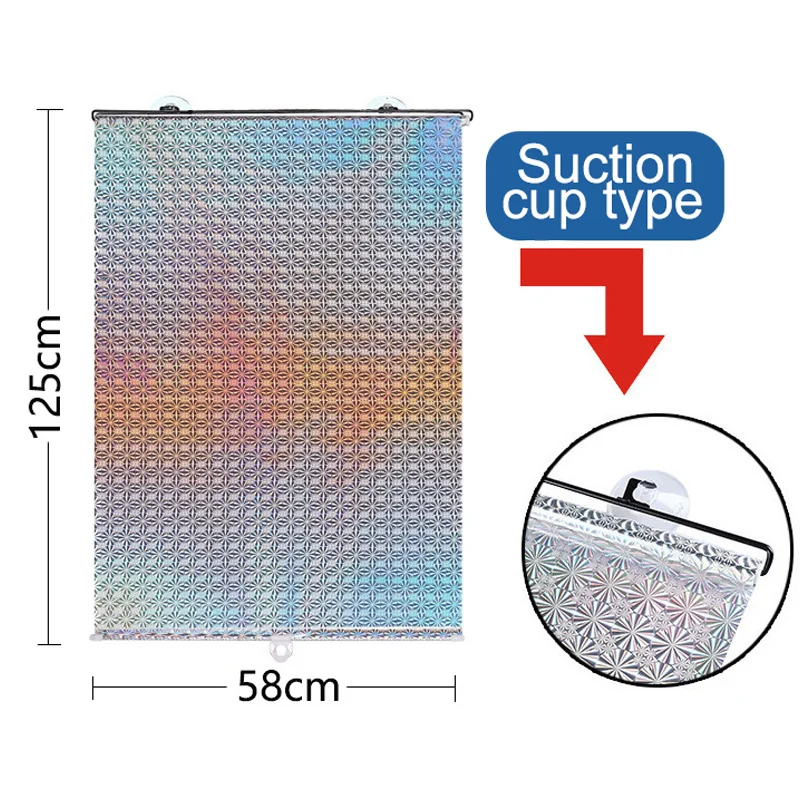 Car Roller Sunshade Retractable Car Window Shade for Side Window to Blocks Harmful Sun Glare and Heat, Universal Fits Most Cars