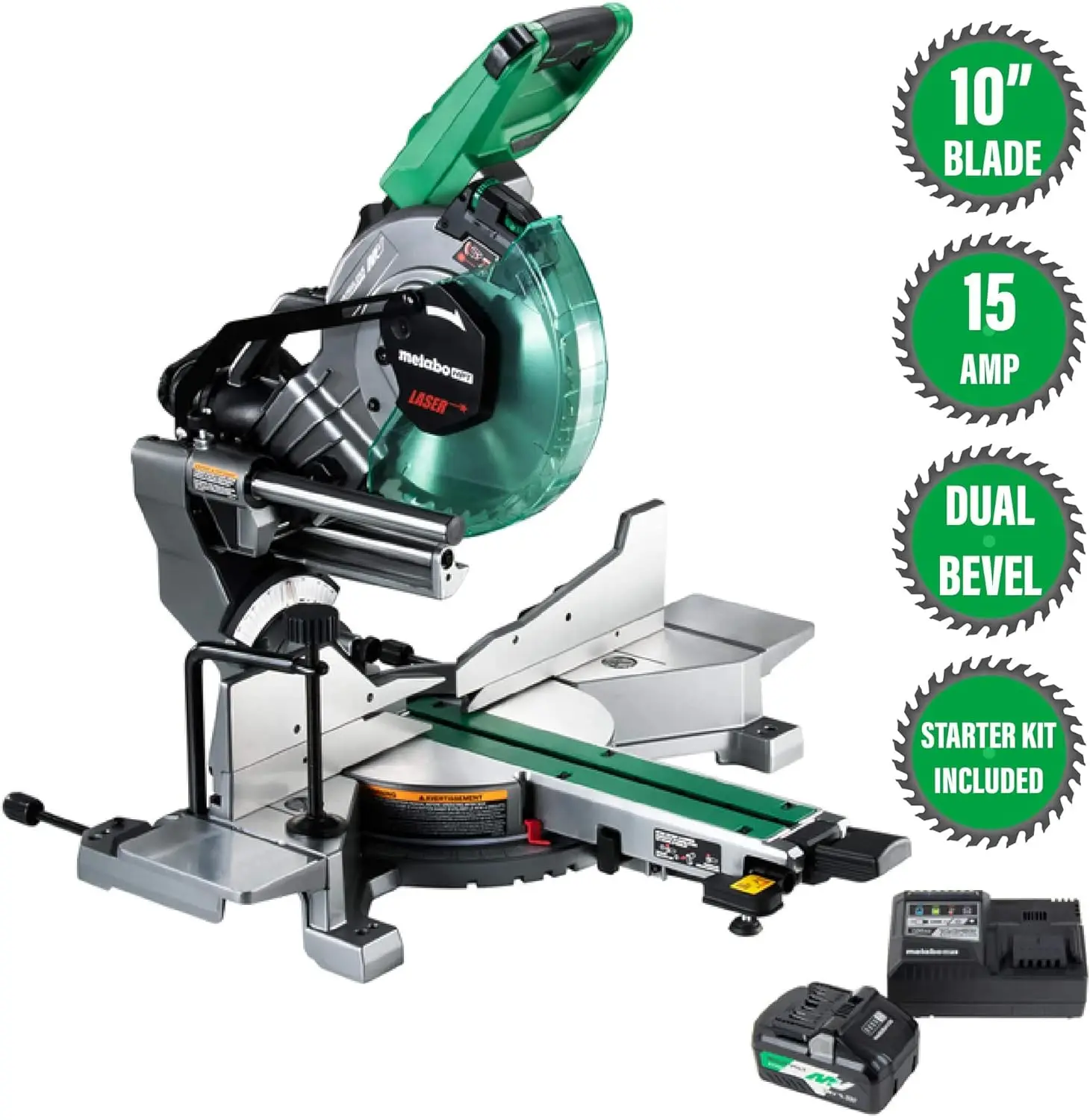 MultiVolt™ 36V Sliding Miter Saw  10-Inch Blade Dual Beve Includes Battery & Charger C3610DRAQA