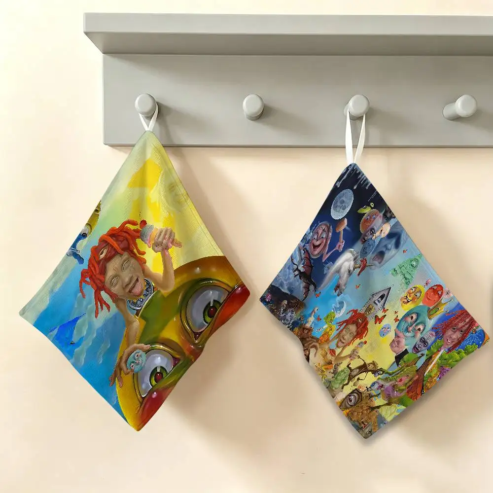 Rapper T-Trippie Funny R-Redd Polyester Cotton Hand Wiping Towel, Hanging Towel, Quick Dry for Kitchen Bathroom Daily Supplies