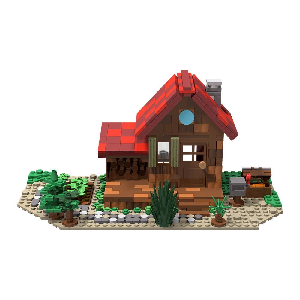 MOC Stardew Valley Farmhouse รุ่น Building Blocks Village Farmhouse Plant Garden House สถาปัตยกรรมอิฐของเล่นของขวัญ