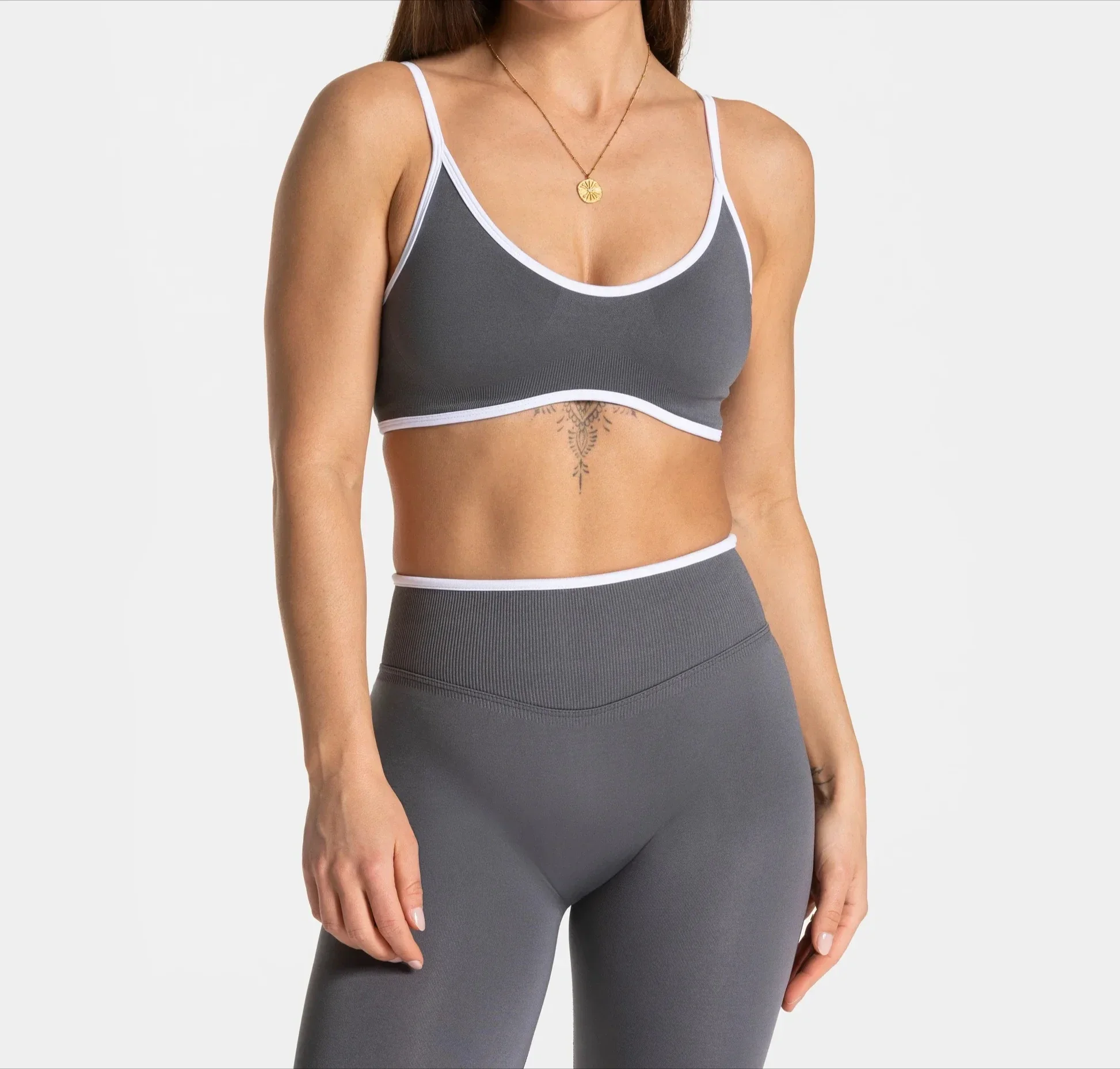 Sommer Nahtlose Yoga Tops Frauen Einfarbig Gym Sport-Bh Sexy Backless Stricken Bh mit Brust Kissen Hosenträger Atmungsaktive Bh – Detail 20