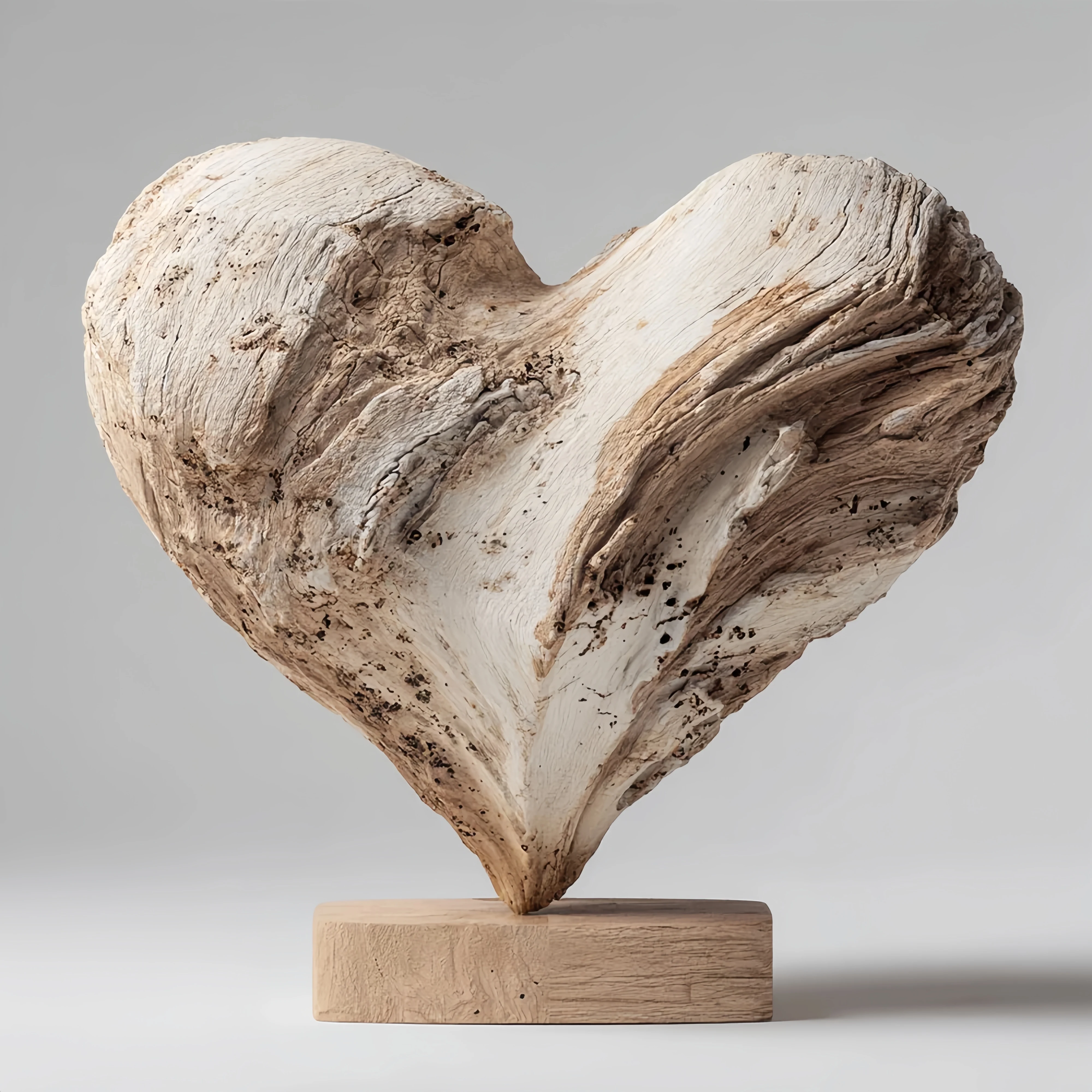 Rustic Wooden Heart Shape Ornament Tabletop Decoration For Romantic Wedding & Valentine's Day Gift