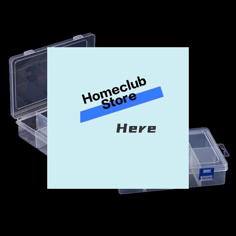 Multifunctional Tool Case Large 8 Grids Plastic Storage Box Screw Electronic Component Transparent Organizer【Homeclub】