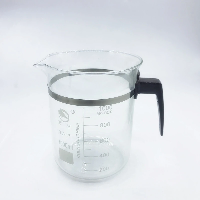 Multiple Plastic handle Beaker Chemistry Laboratory Borosilicate Glass 500ml 1000ml