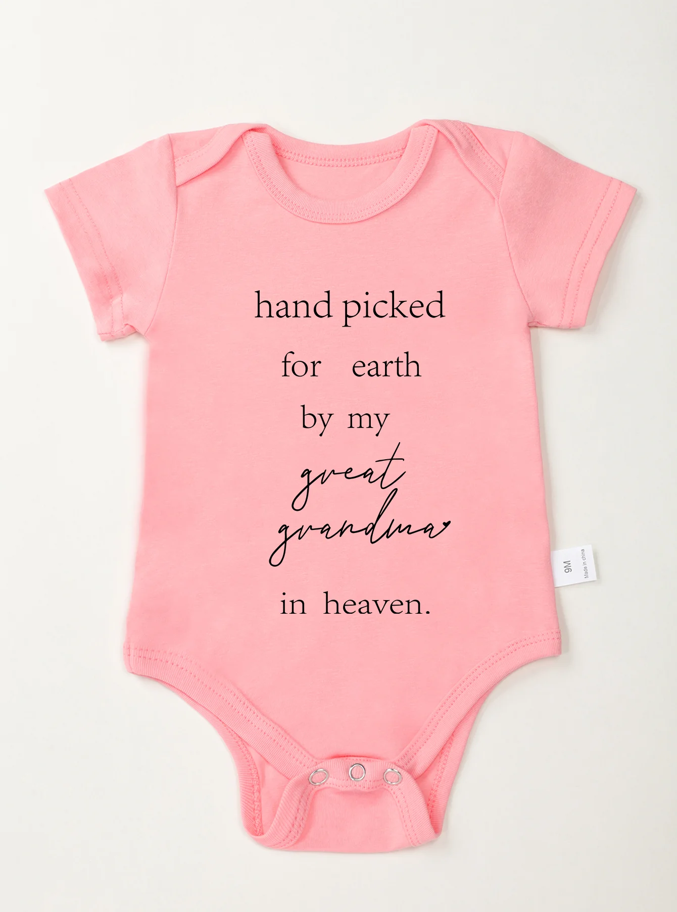 Bodysuit Baby Girl Hand Picked for Earth By My Grandma In Heaven Print Toddler Newborn Infant Jumpsuit Baby Boy Clothes Romper