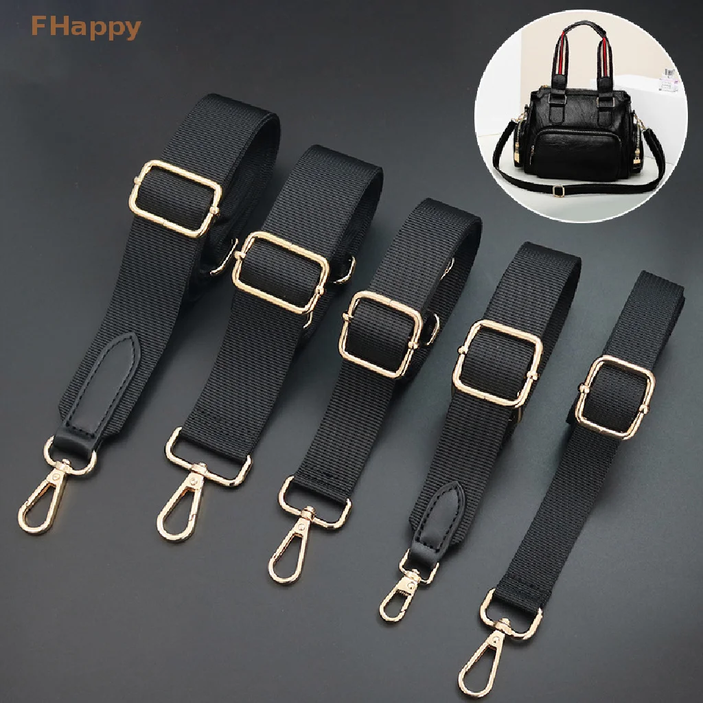

Nylon Black Color Handbags Strap Shoulder Bag Strap Belts For Bags Adjustable Replacement Bag Handles Bag Accessories