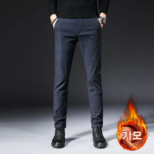 트랜드인 남성 기모 일자핏 팬츠 겨울철 완벽한 보온과 스타일을 제공하는 바지 LP0963  Best5