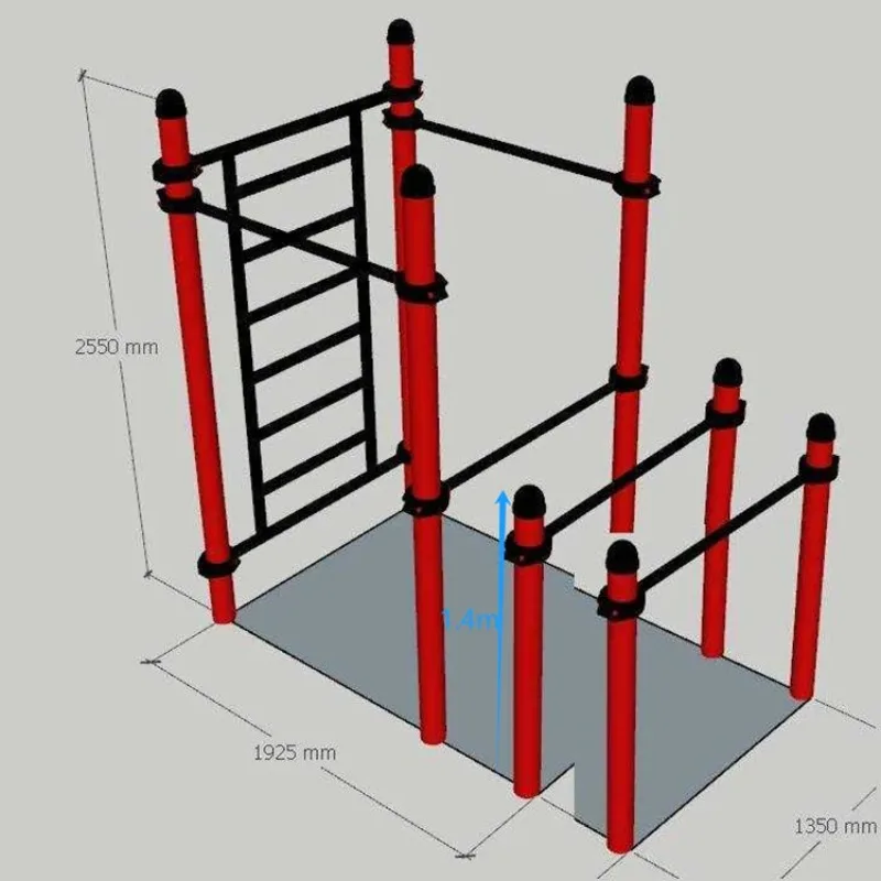 Multifunctional Outdoor Fitness Rack Street Vertical Bar Calisthenics Equipment