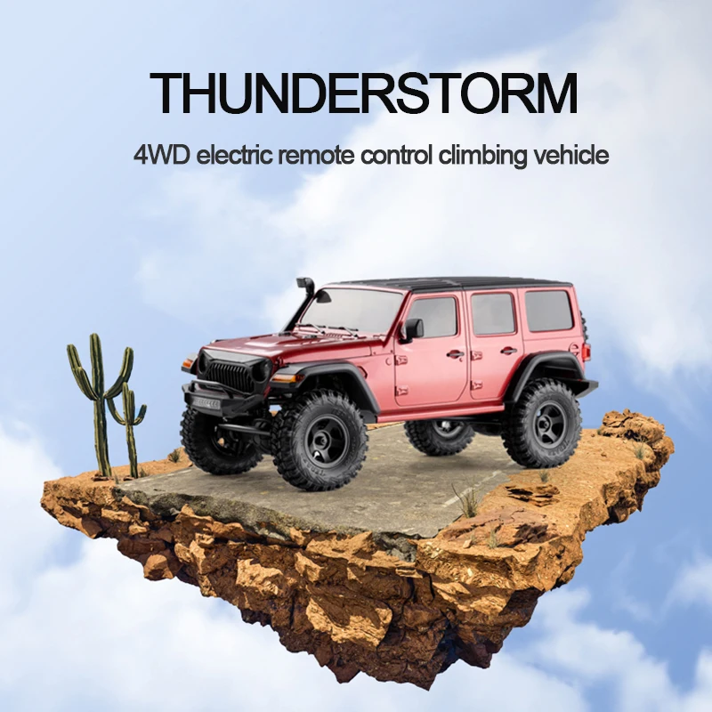 FMS Thunderstorm RC Car 1/18 Simulation RC Climbing Vehicle 2.4G Remote Control 4WD Off Road Crawler Model with Headlights