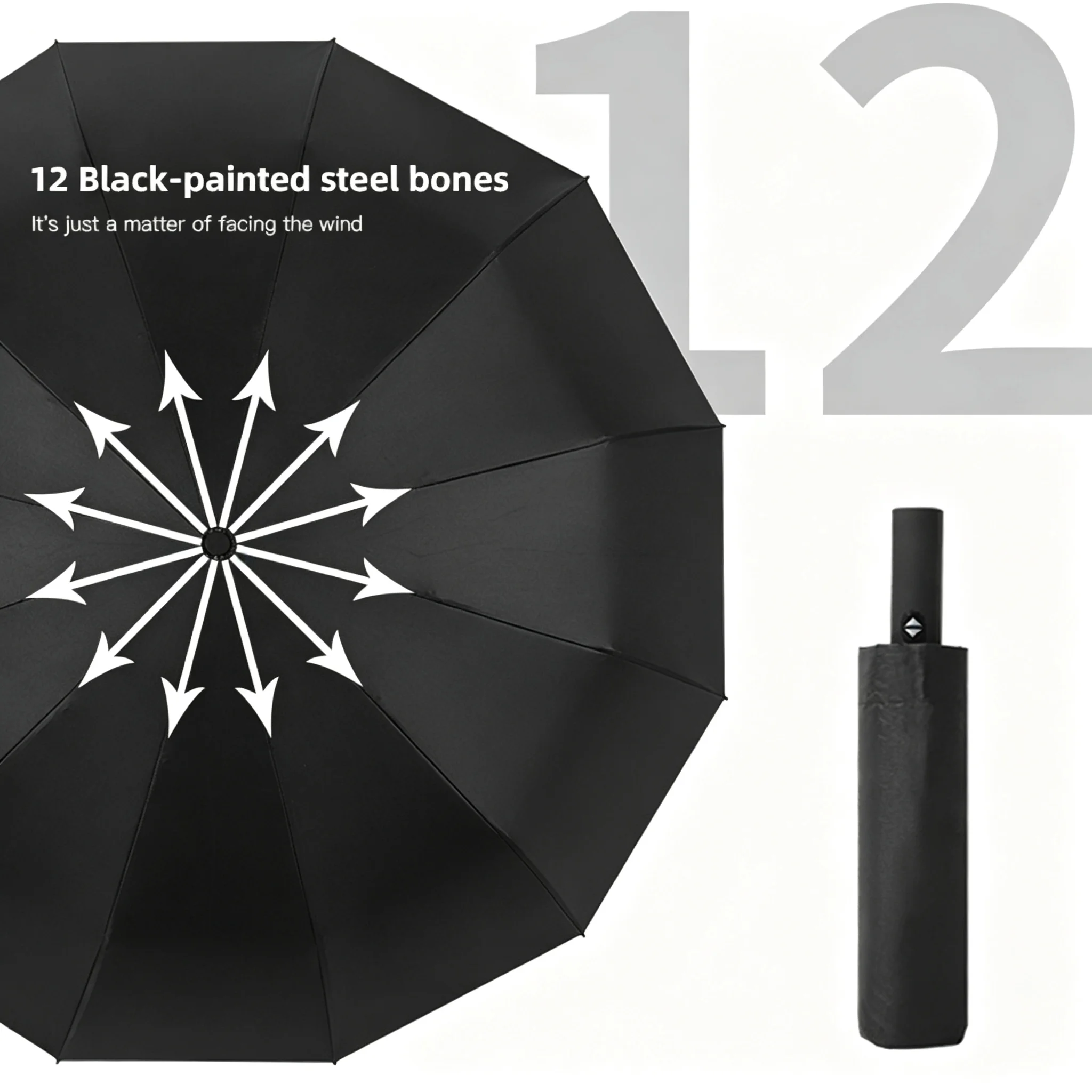 Portable Folding Shine Rain Automatic Sun Protection UV Sunshade Umbrella For Lincoln Nautilus Aviator Navigator MKZ MKX Contine - view 6