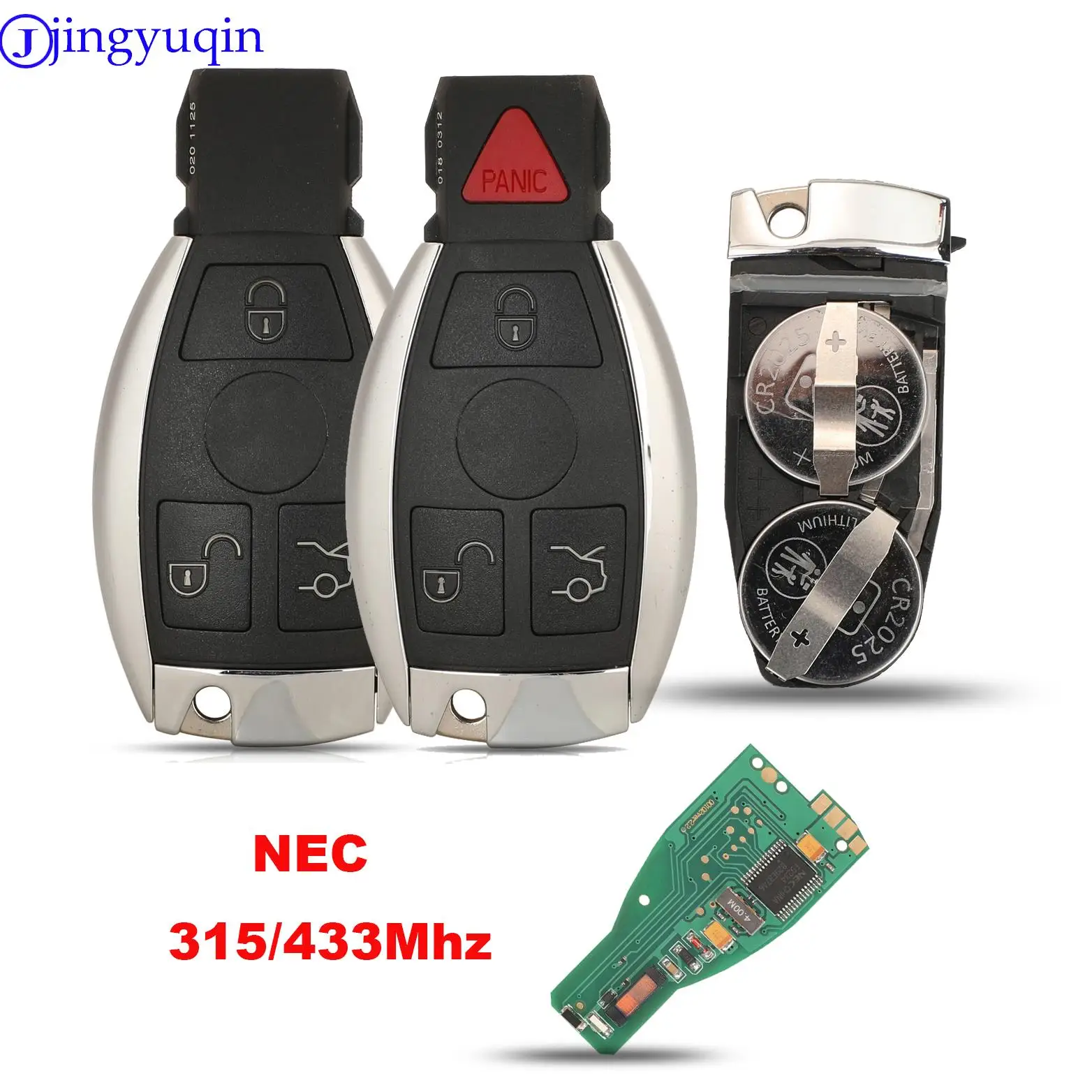 Jingyuqin-Clé télécommande intelligente Nec 315/433 Z successive, pour Mercedes Benz A B C E Classe S W203 W204 W205 W210 W211 W212 W221