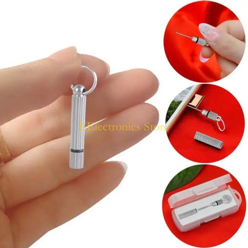 Pino agulha remoção cartão B03C e Antilost Bandey Keychain Rings Split Rings Phone Ejecter Tool