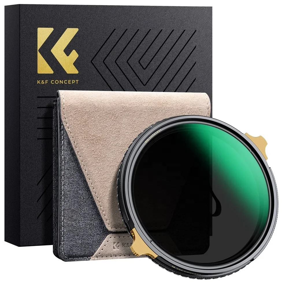 K&F Concept Nano-X PRO CPL+ND2-32 Brass Frame Variable Filter Cpl Filter 2 in 1 Function Optical Glass Camera Lens Filter