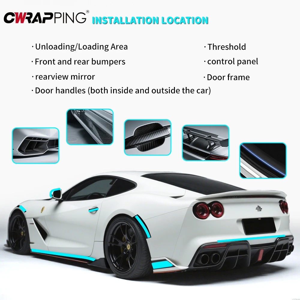 ألياف الكربون الفينيل التفاف ملصقات السيارات خوذة طبقة حماية للسيارات دراجة نارية الجسم الديكور طبقة مقاومة للخدش للسيارة