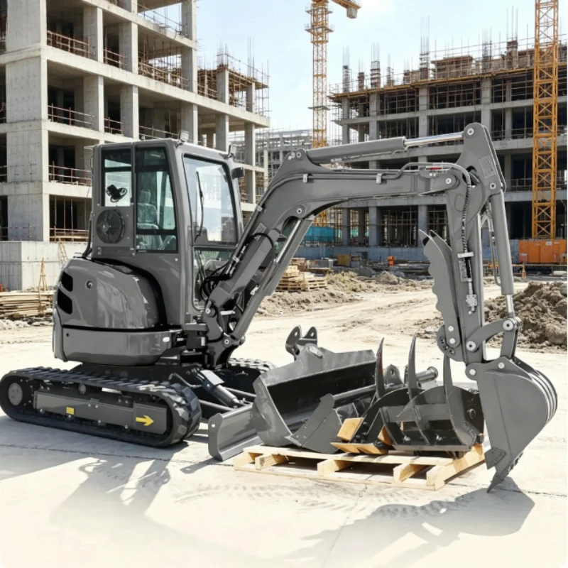 2 Ton Mini Digger With Extendable Arm, Deep Digging Design for Farm Trenches and Pipeline Construction