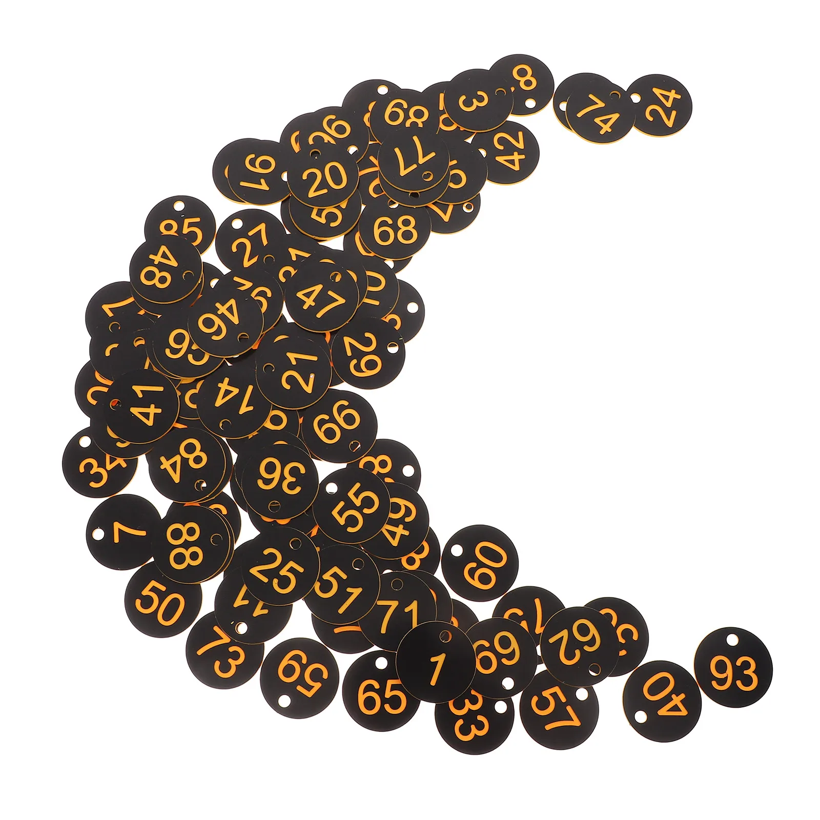 100 قطعة من الملصقات البلاستيكية المرقمة، علامات المفاتيح المستديرة لبطاقات المفاتيح، منظمة الأمتعة، علامات أرقام بلاستيكية خفيفة الوزن #5