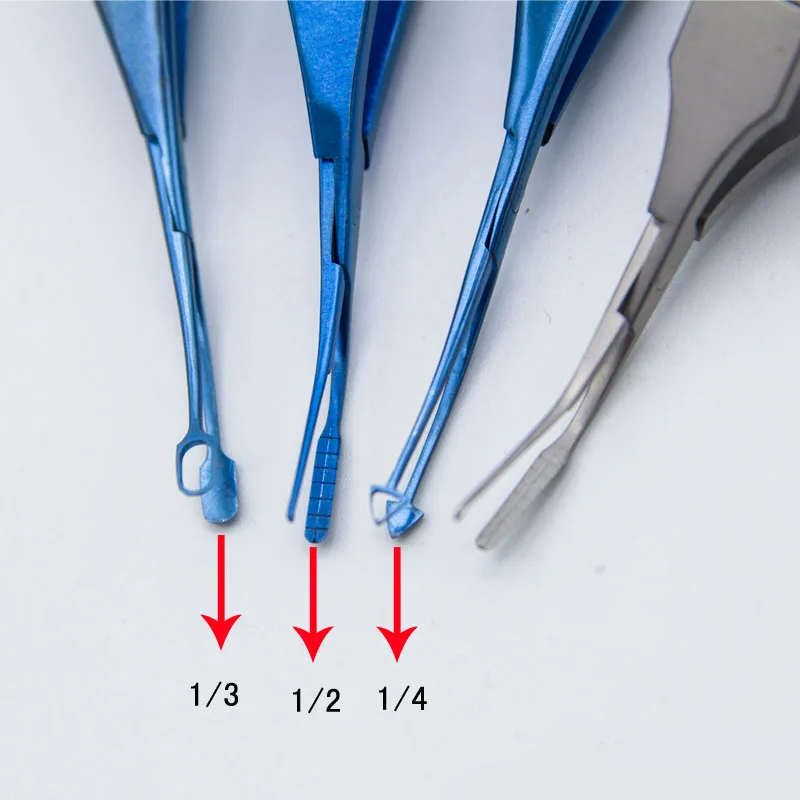 Aço inoxidável Crystal Nucleus Crusher, Titanium Alloy oftálmico emblema instrumento, 1/2 1/3 1/4