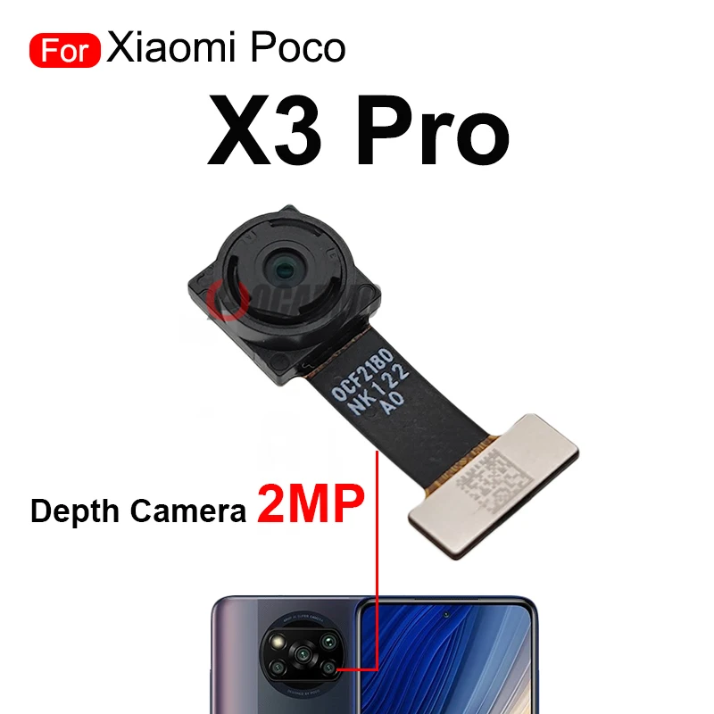 Front And Rear Big Mian Back Macro UltraWide Camera For Xiaomi POCO X3 Pro X3Pro Depth Cameras  Repair Replacement Parts