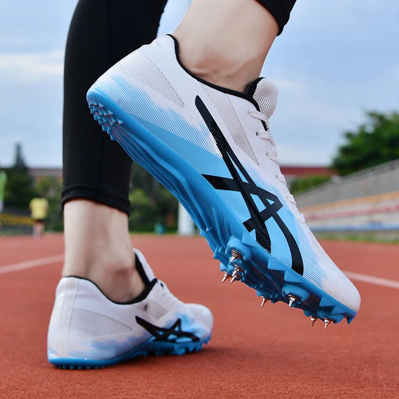 Men Track and Field Shoes Women Spikes Sneakers Athlete Running Training Shoes Lightweight Racing Spike Sport Shoes