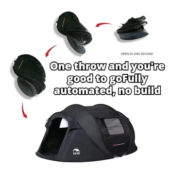야외 캠핑 방수 텐트, 8 인용 자동 원터치 쉘터 유형, 경량 대형 타프 용품, 캠핑 장비