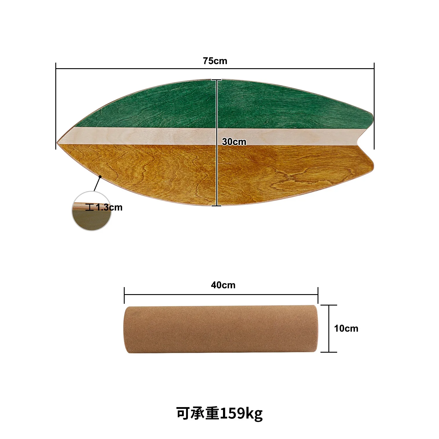 

Plastic Curvy Wobble Board Yoga Fitness Stability Balance Trainer